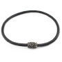 NE2426  clearance sale ! Genuine Braided Leather Choker With Crystal, Leather Pave Magnetic Choker Jewelry for Women
