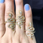 RM1135 Chic 18k Gold Plated Rainbow CZ Diamond CZ Micro Pave Star Heart Bear Finger Rings for Women Ladies