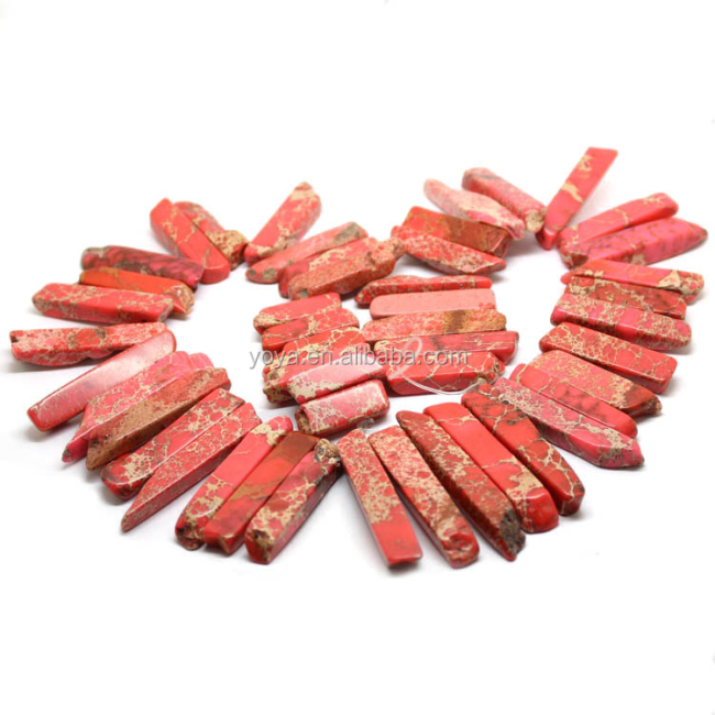 SM3081 Sea sediment jasper graduated stick beads,aqua terra imperial jasper stick beads