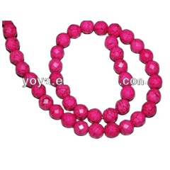TB0208-2 Wholesale Faceted pink turquoise beads,gemstone beads