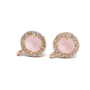 ER1012 Gold Silver  CZ Micro Pave Crystal Stud Earring Post with Open Ring