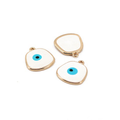 JS1523 Newest Gold Plated Enamel turkey Evil Eyes Charm Pendants Spiritual Religious Jewelry Supplies