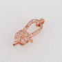 Necklace Connectors Flower Shaped CZ Micro Pave Lobster Claw Clasps for necklace,Cubic Zirconia Clasps,Diamond Clasps