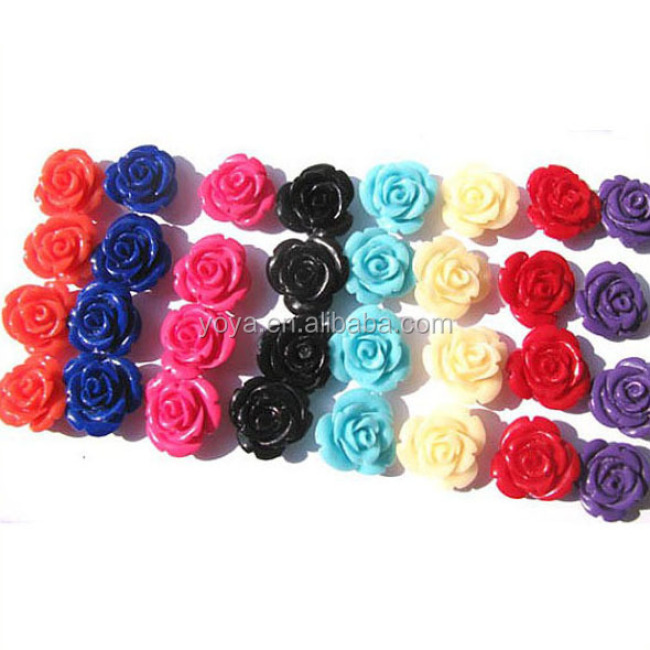 CB8069 Synethic coral flower beads,flat coral flower beads