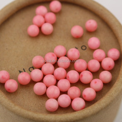 CB8117 Half drilled coral gemstone round beads,half drill hole coral round beads