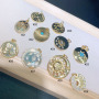 CZ8305 Mini Gold Rainbow Cubic Zirconia CZ Micro Pave Star Charm Pendants for Necklace Jewelry Making