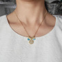NZ1298 Mini Assorted Dainty Enamel Heart & Evil Eye Charms CZ Paved Smiley Emoticon Women Happy Smile Face Necklace