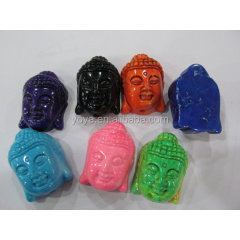 SB6229 White Turquoise buddha head beads