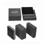 P150405 Can Custom logo printed foam filled bracelet jewelry boxes,Black Kraft Paper Necklace Bracelet Ring Earring Display Box