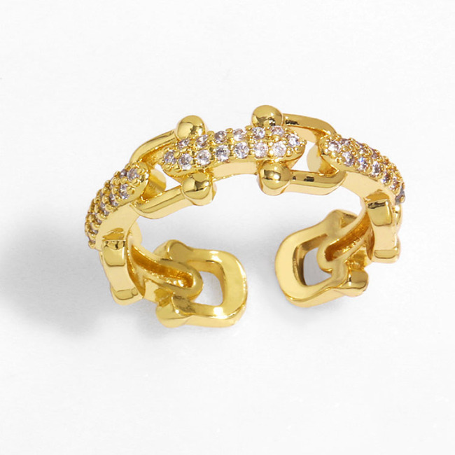 RM1349 Chic Delicate Everyday Stacking 18k Gold Plated CZ Paved Butterfly Heart Star Rings for Ladies