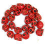 8*10 10*12 13*18 18*25 20*30mm Red Howlite Turquoise Skull Beads