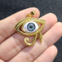 JS1552 18K Gold Plated 3D Horror Heart LIghtning Crescent Shaped lucky Gothic Resin Egyptian Evil Eye of Horus Eyeball Pendants
