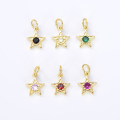 CZ8217 Dainty Celestial Jewelry supplies minimal Mini CZ Micro Pave Star Charm,Small Diamond Cubic Zirconia Star Charms CZ8217 Dainty Celestial Jewelry supplies minimal Mini CZ Micro Pave Star Charm,Small Diamond Cubic Zirconia Star Charms