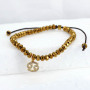 Stone Sign Charm Chinese Women Adjustable Gold Plated Zodiac Bracelet