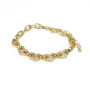 BC1326 Fashion Gold Plated Zircon CZ Micro Pave Curb Cuban Heart Coffee Bean Link Chain Adjustable Bracelets for Women