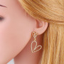 EC1723 2021 Womans Fashion Gold Plated Clear CZ Micro Pave Horseshoe U shape Dangle Charm Huggie Earrings