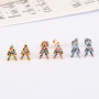EC1155 Colorful Dainty Tiny Gold Minimal Mini Minimalist Studs Cubic Zirconia Pave Lightning Arrow Stud Earrings for Women