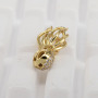 CZ7877 Dainty  Cute Mini Gold Diamond CZ Micro Pave Octopus Charm Pendants