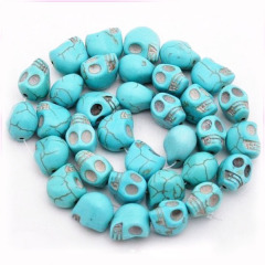 TB0015 Turquoise Skull Beads,Howlite Skull Beads
