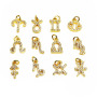 CZ8320 Fashion Small Mini CZ Micro Pave horoscope charm,tiny zodiac sign astrology charm pendant for birthday gift
