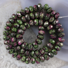 SB6647 Wholesale synthetic ruby beads, unique faceted gemstone abacus shape beads