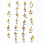 CZ8496 Dainty Mini Minimalist Gold Cubic Zirconia Star Charms,Diamond Inlay Charms, Tiny CZ Micro Pave StarfishCharm Pendants