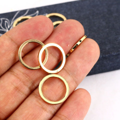 JS1500 18k gold plated hoop circle Charm necklace connectors for necklace jewelry making,,fashion jewelry supplies