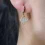 EC1684 2021 Chic Dainty Minimal Cubic Zirconia CZ Micro Pave Butterfly Mary Cross Evil Eyes Dangle Charm Huggie Hoop Earrings