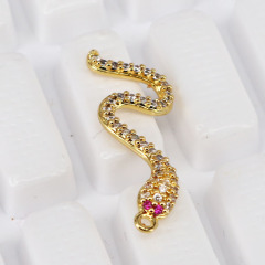 CZ7981 Chic Diamond Jewelry Charm CZ Micro Pave Snake Charm Pendants