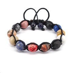 BN5166 Fashion Handmade Braided Beaded Bracelet,Gemstone Woven Wrap Bracelet