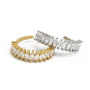 RM1293 New 18K Gold Plated Cubic Zirconia Diamond Micro Pave CZ  Marquise Tennis Eternity Open Rings For Women Ladies