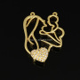 CZ7311 Fashion CZ micro pave Mom hold babay pendant,Cubic zirconia heart crystal pendant.