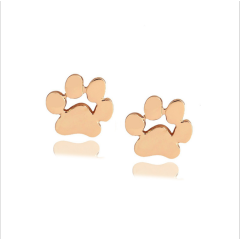 EM1064 Dainty Mini Gold Plated Airplane Cactus Dog Paw Print Pineapple Stud Earrings for Women Girls