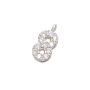 CZ8100 Dainty minimalist Small Clear CZ digits number Charm,Tiny mini Cubic Zirconia Arabic numerals Charm
