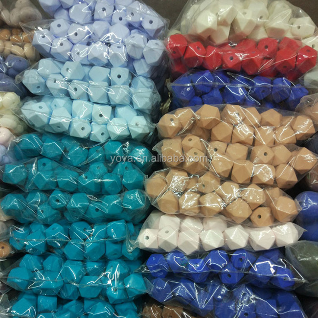 GP0870 Matte acrylic Hexagonal Beads Geometric acrylic Beads,Faceted Acrylic Nugget Beads