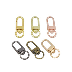 JF1337 Gold Silver Plated Lobster Clasp, Gold Swivel Claw Clasps Keyring, Split Key Chain Rings