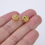 CZ8339 8mm cz diamond micro pave round beads cubic zirconia findings for jewelry making