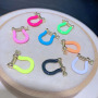 JF1323 Neon Enamel Carabiner Horseshoe Shackles Clasp Carabiner Lock Connector Claw for Jewelry Necklace Making