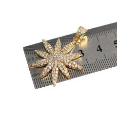 CZ7461 Popular Style CZ Micro Pave Starburst Charm Pendants