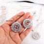 NZ1003S Silver Cubic Zirconia Diamond CZ 26 Alphabet Letter Charm Pendant Necklaces A-Z Zircon Initial jewelry for Women
