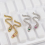 CZ7981 Chic Diamond Jewelry Charm CZ Micro Pave Snake Charm Pendants