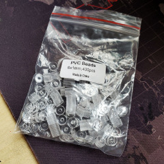 400pcs/bag transparent heishi vinyl pvc disc beads for bracelet necklace DIY making