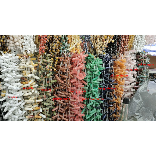SB6423 Wholesale top drilled semiprecious stone opal point prism beads,stone bullet pencil pendant beads