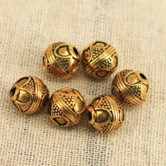 S1099 Fashion Hot Sale Antique Gold Plated Stainless Steel Round Beads S1099 Fashion Hot Sale Antique Gold Plated Stainless Steel Round Beads
