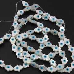 SP4117 Hot fashion New Blue Eye Hamsa Hand beads,MOP shell evileye Hamsa Hand beads