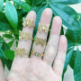 RM1348 Dainty Minimilast New Gold  CZ Paved Multi Colored Colorful Filigree Butterfly Rings for Ladies Women 2021