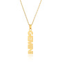 NS1086 Star Constell IP Gold Plated Stainless Steel Horoscope Zodiac Sign Vertical Bar Pendant Necklace