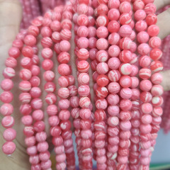 SB6223 Wholesale manmade Pink Rhodonite Round Beads,Synthetic Rhodochrosite Beads