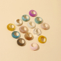 RR1001 Populuar 90s Acrylic Ring Chunky Cellulose Acetate Resin Marbled Dome Ring