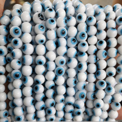 GP0816 Multicolor Lampwork Glass Evil Eye Round Jewelry Beads for Protection Jewelry Making